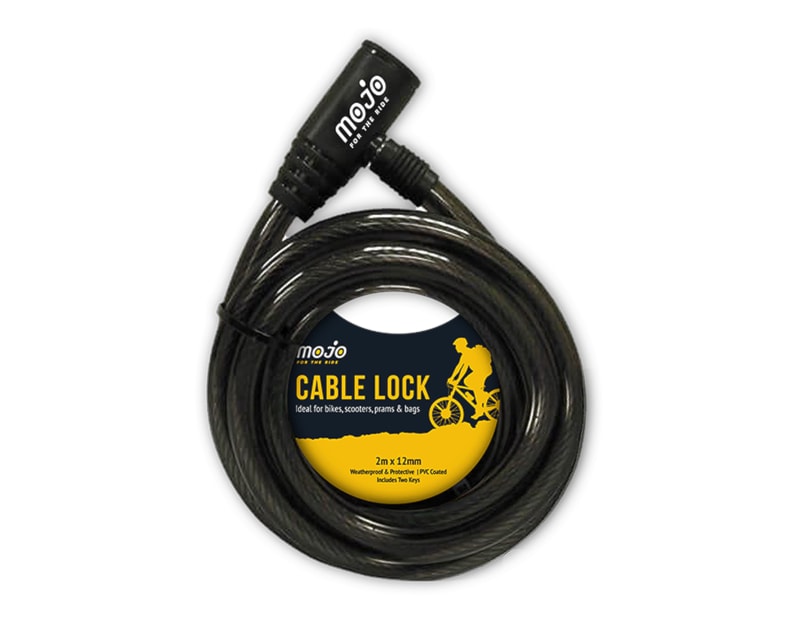 Wholesale Cable Bike Lock 2m x 12mm Wholesale Cable Bike Lock 2m x 12mm