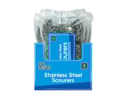 Wholesale Stainless Steel Scourers 6pk CDU Wholesale Stainless Steel Scourers 6pk CDU