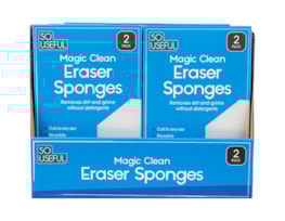 Wholesale Cleaning Eraser Sponge 2pk CDU Wholesale Cleaning Eraser Sponge 2pk CDU
