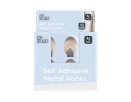 Wholesale Metal Self Adhesive Hooks 4pk CDU Wholesale Metal Self Adhesive Hooks 4pk CDU