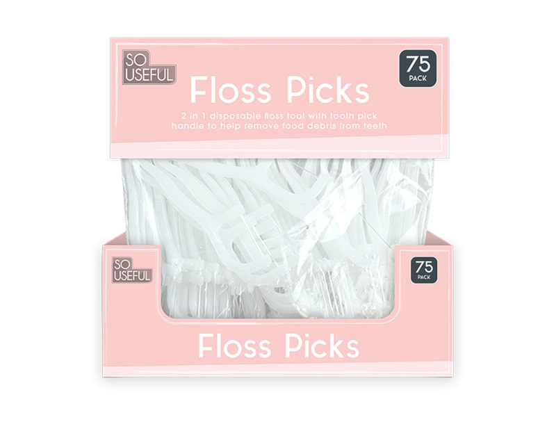 Wholesale Dental Floss Toothpicks 75pk CDU Wholesale Dental Floss Toothpicks 75pk CDU
