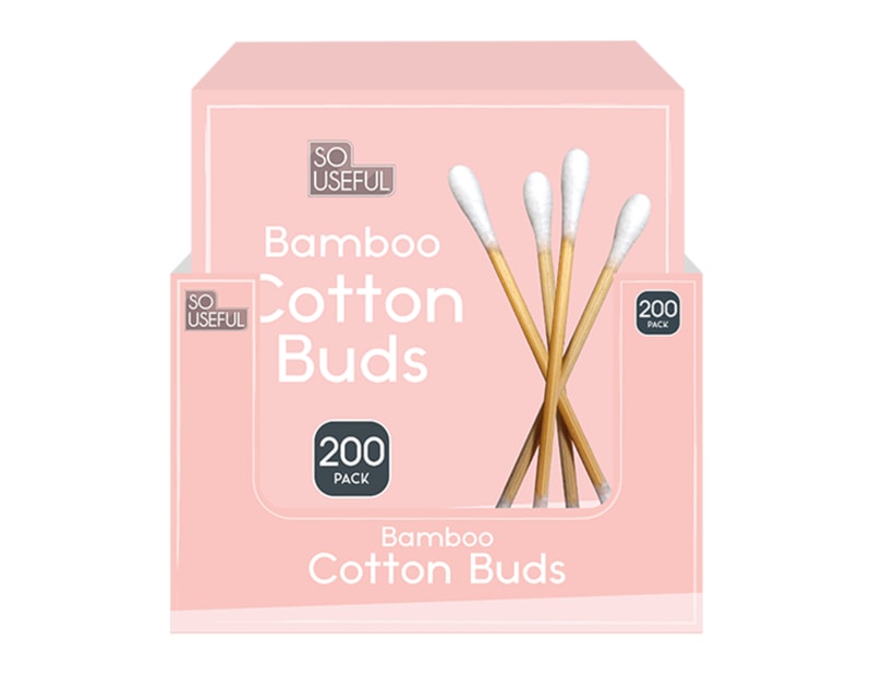 Wholesale Bamboo Cotton Buds 200pk CDU Wholesale Bamboo Cotton Buds 200pk CDU