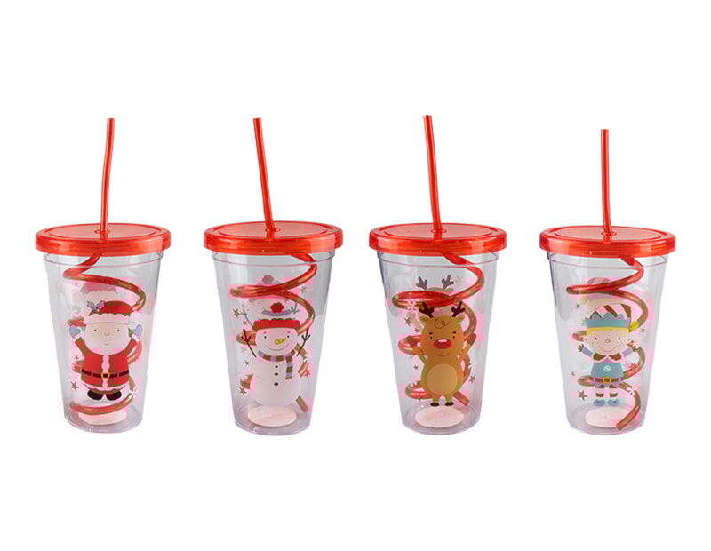 Wholesale Christmas Cup & Twist Straw | Bulk Buy Christmas Homeware Wholesale Christmas Cup & Twist Straw | Bulk Buy Christmas Homeware