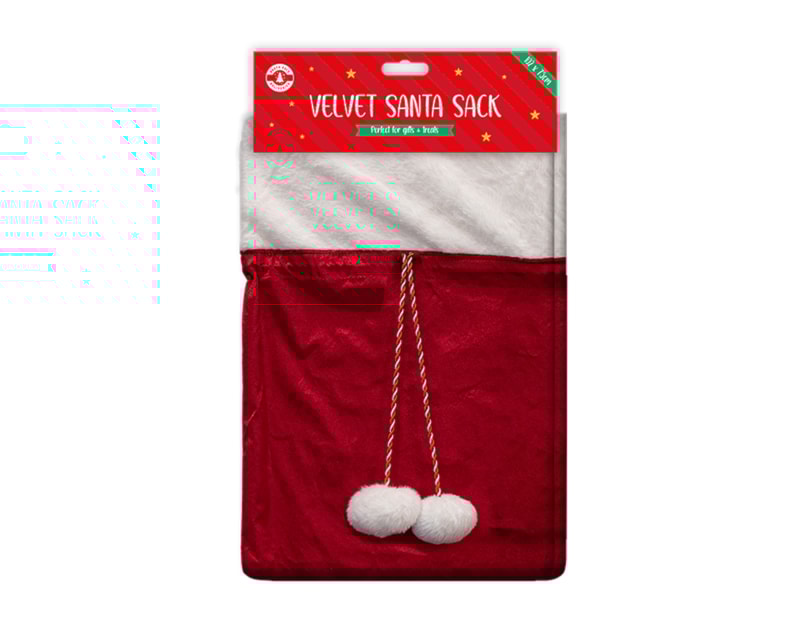 Wholesale Christmas Velvet Traditional Sack 100cm x 75cm Wholesale Christmas Velvet Traditional Sack 100cm x 75cm
