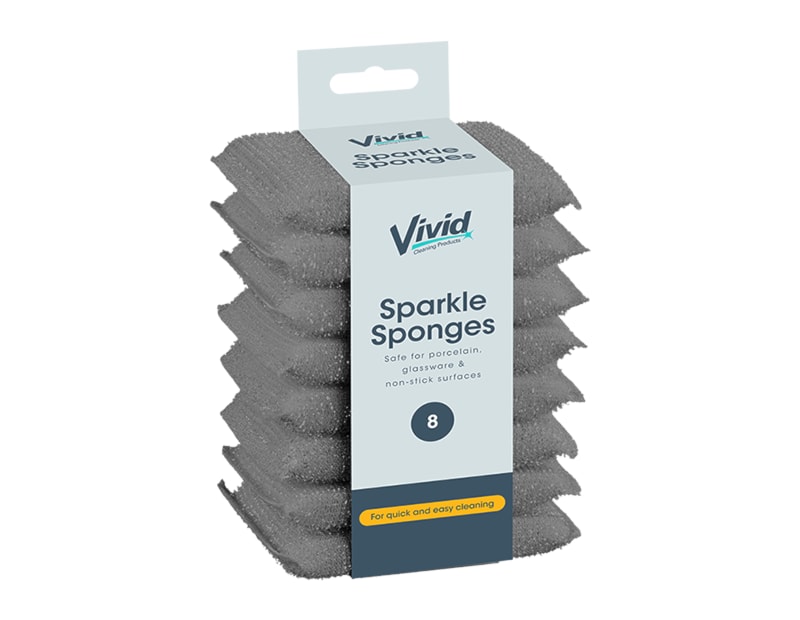 Wholesale Sparkle Sponges 8 Pack Wholesale Sparkle Sponges 8 Pack
