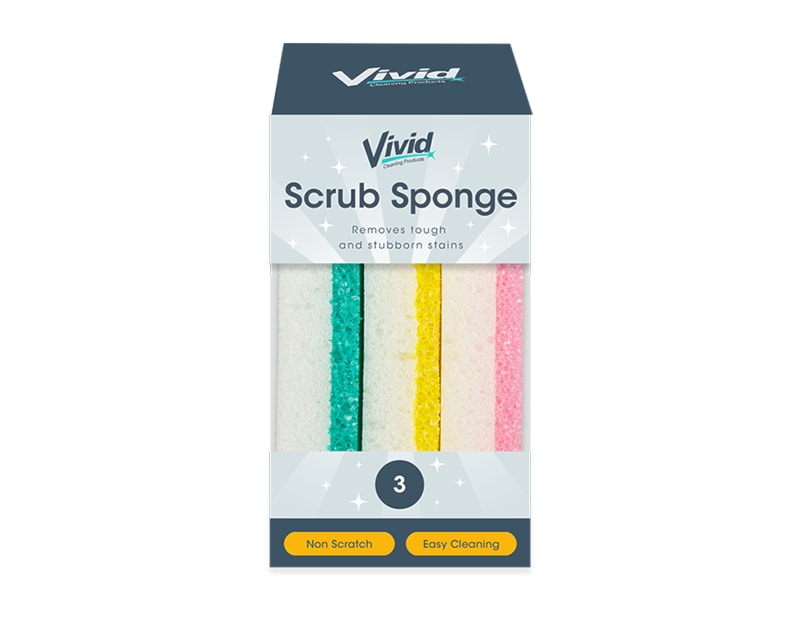 Wholesale Scrub Sponge 3pk Wholesale Scrub Sponge 3pk