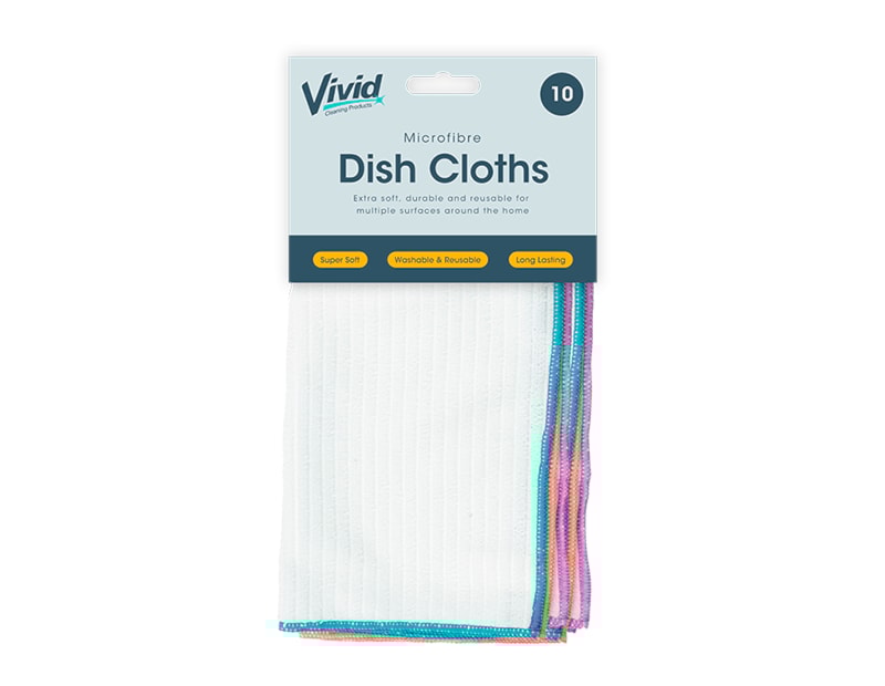 Wholesale Microfibre Dish Cloths 10pk | Gem imports Ltd Wholesale Microfibre Dish Cloths 10pk | Gem imports Ltd