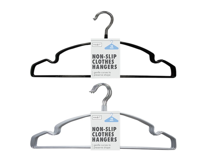 Wholesale Non Slip Plastic Coated Hangers 10pk Wholesale Non Slip Plastic Coated Hangers 10pk