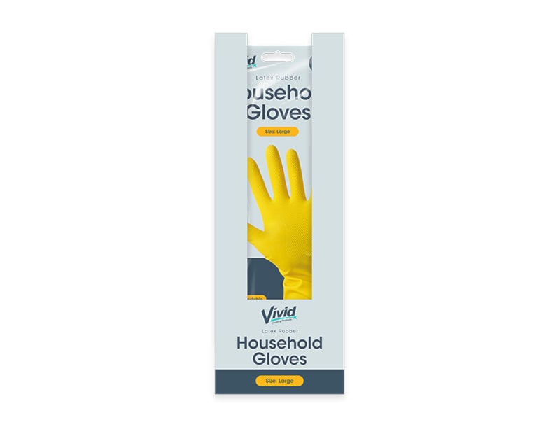 Wholesale Household Gloves 1 Pair CDU - Large Wholesale Household Gloves 1 Pair CDU - Large