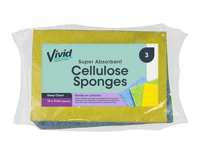 Wholesale Cellulose Sponges 3pk Wholesale Cellulose Sponges 3pk
