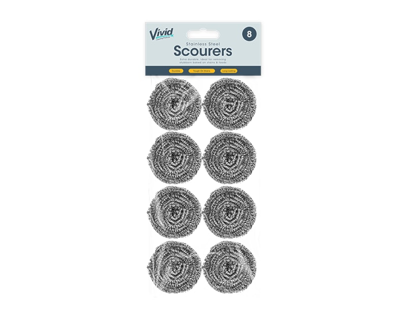Wholesale Stainless Steel Scourers 8pk Wholesale Stainless Steel Scourers 8pk