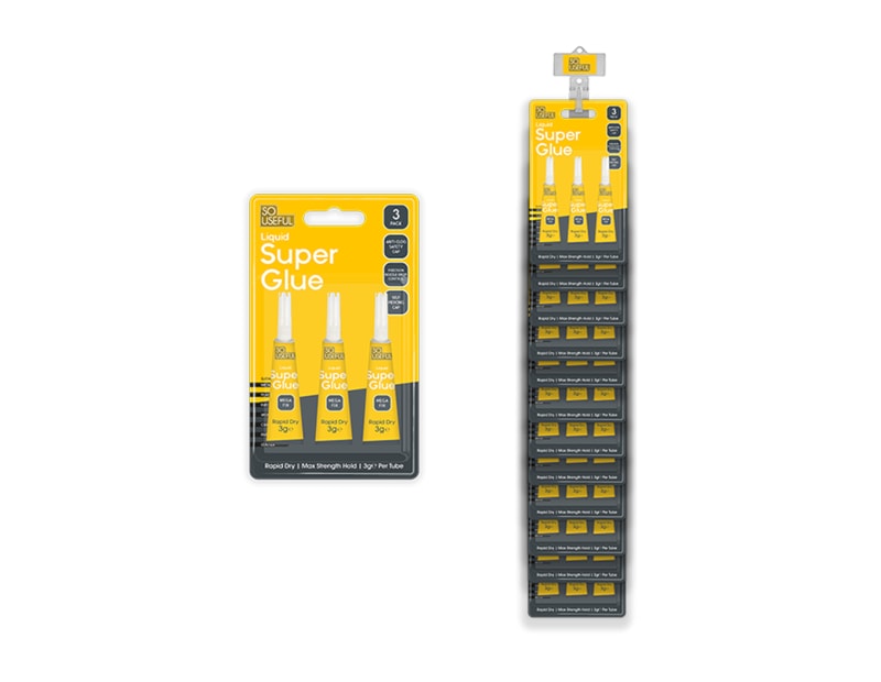 Wholesale Super Glue 3G 3pk With Clip Strip Wholesale Super Glue 3G 3pk With Clip Strip