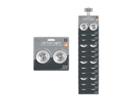 Wholesale LED Push Lights 2pk With Clip Strip Wholesale LED Push Lights 2pk With Clip Strip