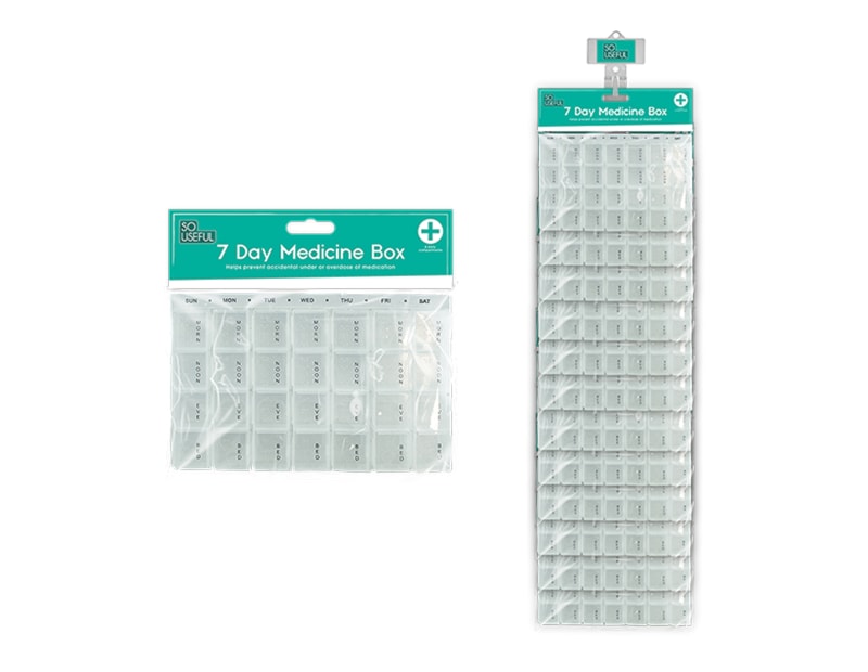 Wholesale Seven Day Pill Box With Clip Strip Wholesale Seven Day Pill Box With Clip Strip