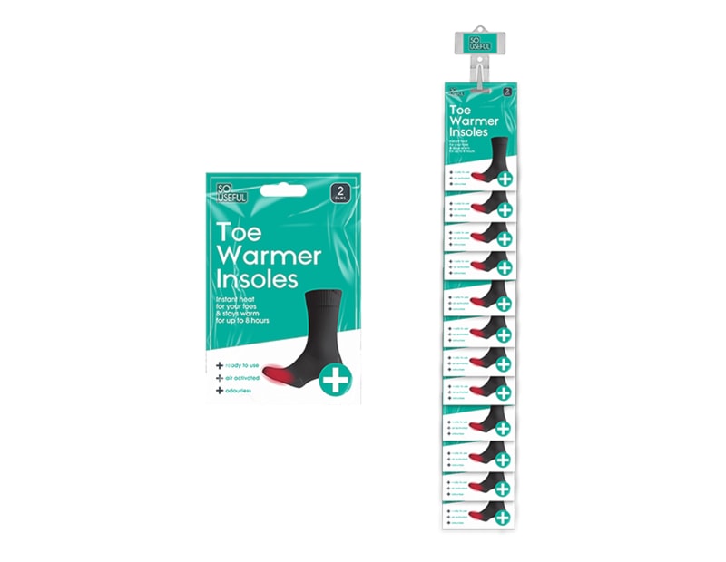 Wholesale Toe Warmer Insoles 2pk With Clip Strip Wholesale Toe Warmer Insoles 2pk With Clip Strip