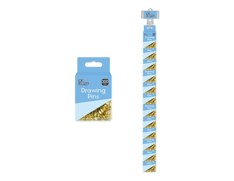 Wholesale Drawing Pins 300pk With Clip Strip Wholesale Drawing Pins 300pk With Clip Strip