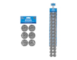 Wholesale Stainless Steel Scourers 8pk With Clip Strip Wholesale Stainless Steel Scourers 8pk With Clip Strip