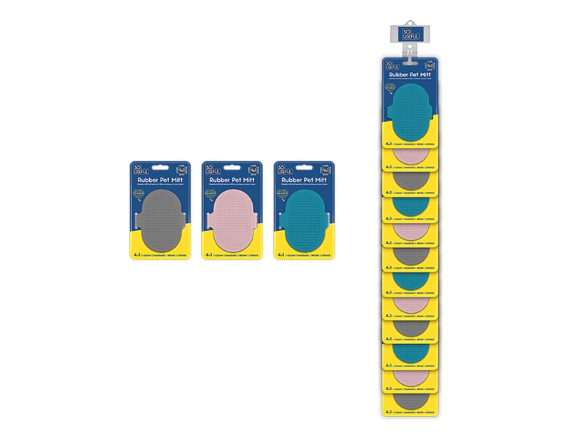 Wholesale 4-in-1 Rubber Pet Mitt With Clip Strip Wholesale 4-in-1 Rubber Pet Mitt With Clip Strip