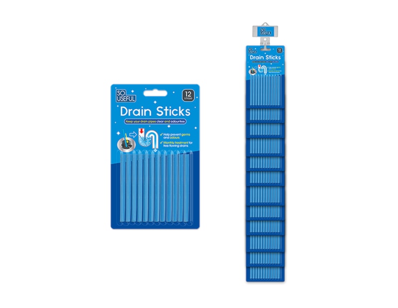 Wholesale Drain Sticks 12pk With Clip Strips Wholesale Drain Sticks 12pk With Clip Strips