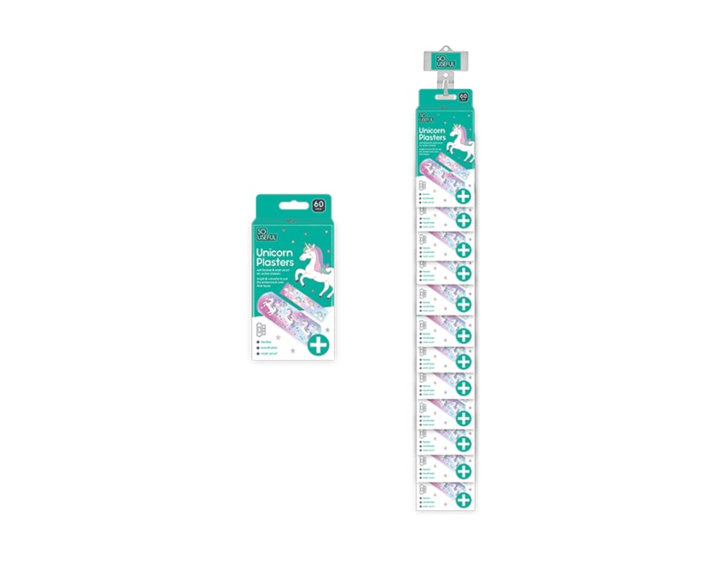 Wholesale Unicorn Plasters 60pk With Clip Strip Wholesale Unicorn Plasters 60pk With Clip Strip