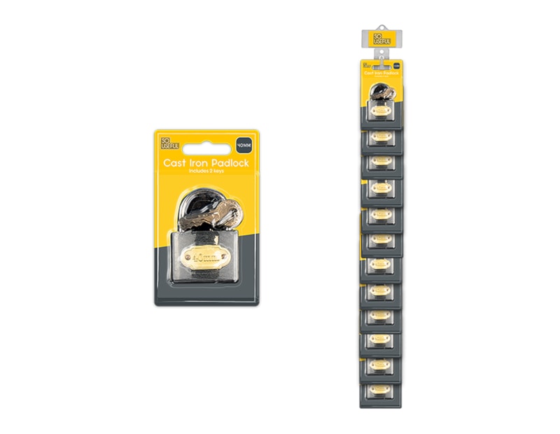 Wholesale Cast Iron Padlock 40mm With Clip Strip Wholesale Cast Iron Padlock 40mm With Clip Strip