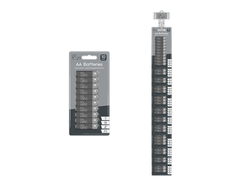 Wholesale AA Extra Heavy Duty Batteries 10pk with Clip Strip Wholesale AA Extra Heavy Duty Batteries 10pk with Clip Strip