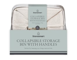 Wholesale Collapsible Fabric Storage Bin with Handles 27X41X31CM CDU Wholesale Collapsible Fabric Storage Bin with Handles 27X41X31CM CDU