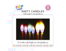 Wholesale Coloured flame party candle 10pk Wholesale party accessories