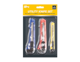 Wholesale Utility Knife Set 3pk Wholesale Utility Knife Set 3pk