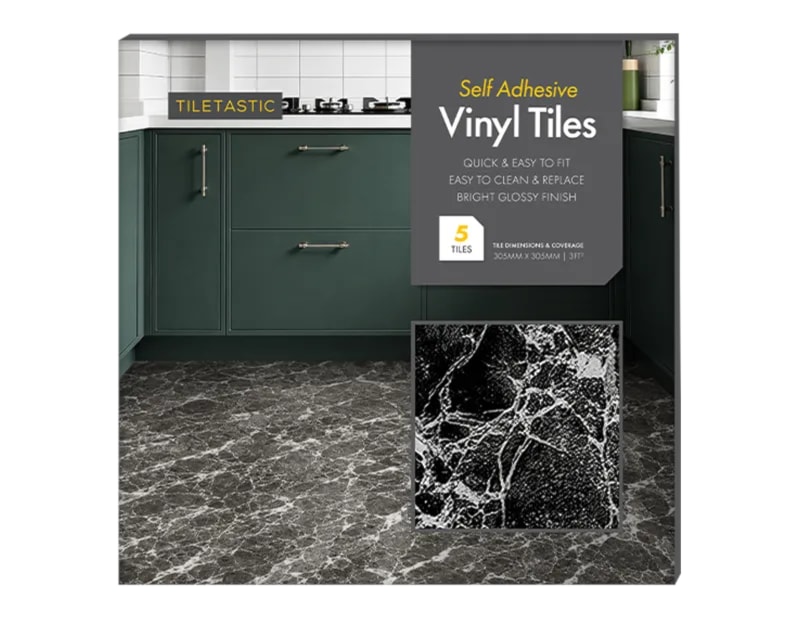 Wholesale Dark Marble Adhesive Vinyl Floor Tiles 5pk Wholesale Dark Marble Adhesive Vinyl Floor Tiles 5pk