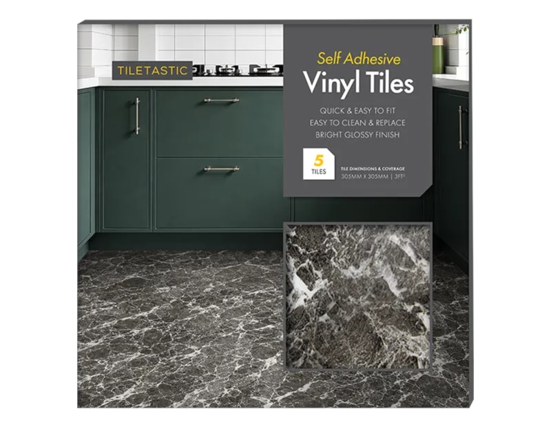 Wholesale Dark Marble Adhesive Vinyl Floor Tiles 5pk Wholesale Dark Marble Adhesive Vinyl Floor Tiles 5pk