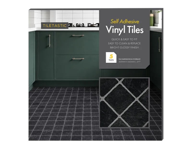 Wholesale Dark Square Adhesive Vinyl Floor Tiles 5pk Wholesale Dark Square Adhesive Vinyl Floor Tiles 5pk