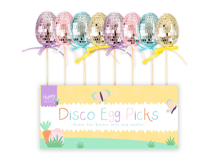 Wholesale Easter Disco Egg Picks 27.5cm CDU Wholesale Easter Disco Egg Picks 27.5cm CDU