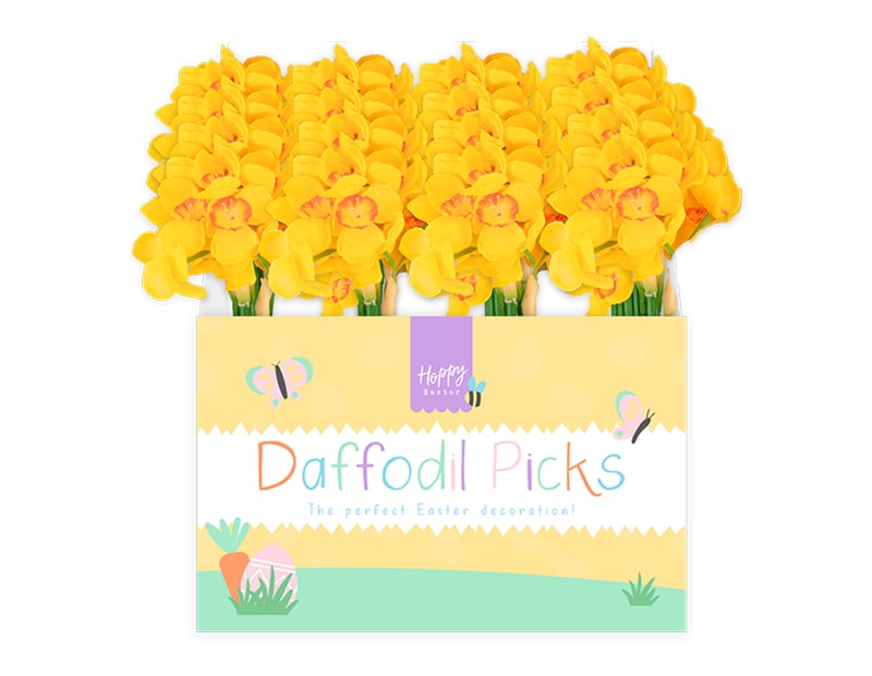 Wholesale Easter Daffodil Pick 26cm CDU