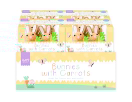 Wholesale Easter Bunnies with Carrots 6pk CDU Wholesale Easter Bunnies with Carrots 6pk CDU