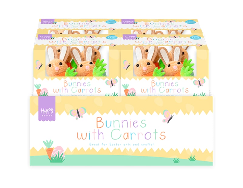 Wholesale Easter Bunnies with Carrots 6pk CDU