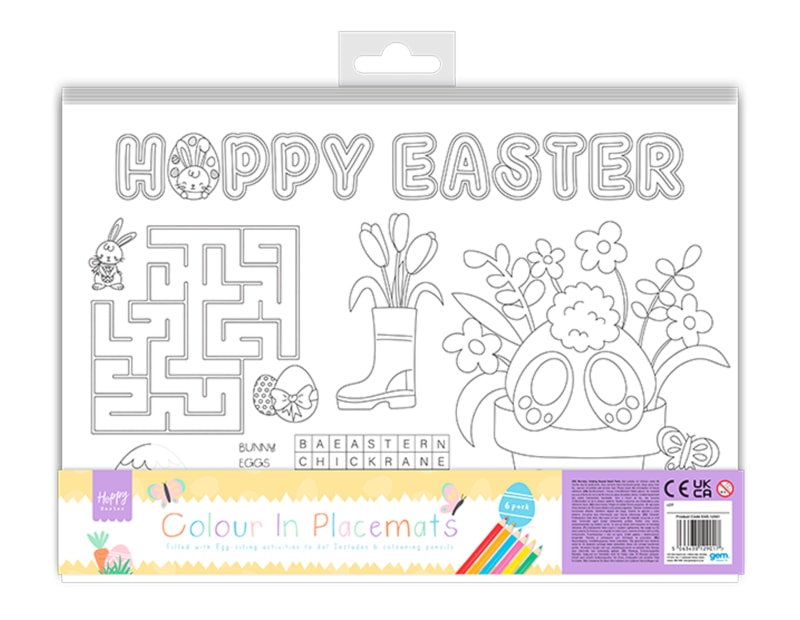 Wholesale Easter Colour In Your Own Placemat 6pk Wholesale Easter Colour In Your Own Placemat 6pk