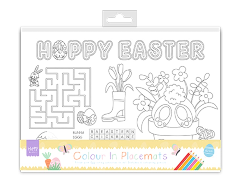 Wholesale Easter Colour In Your Own Placemat 6pk Wholesale Easter Colour In Your Own Placemat 6pk