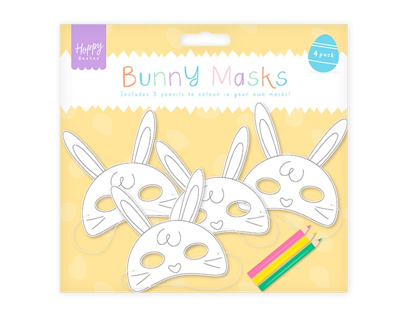 Wholesale Easter Colour Your Own Masks Set 4pk Wholesale Easter Colour Your Own Masks Set 4pk