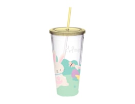 Wholesale Easter Printed Tumbler with Spiral Straw 400ml