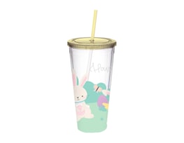 Wholesale Easter Printed Tumbler with Spiral Straw 400ml