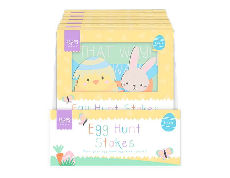 Wholesale Easter Egg Hunt Stakes 6pk CDU Wholesale Easter Egg Hunt Stakes 6pk CDU