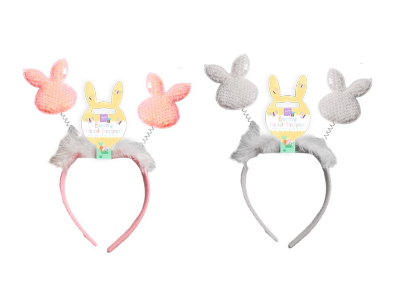 Wholesale Easter Sequin Bunny Head boppers