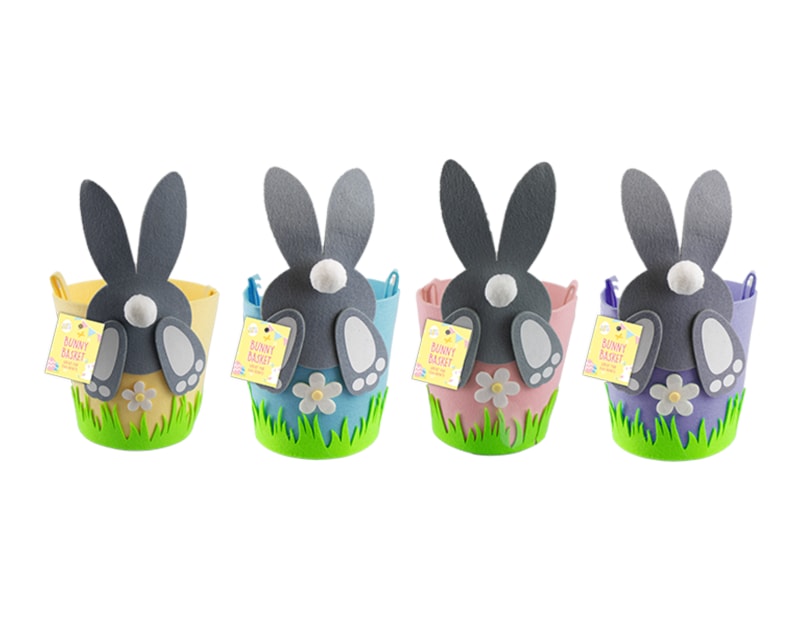 Wholesale Easter Pom Pom Bunny Basket | Gem imports Ltd. Wholesale Easter Pom Pom Bunny Basket | Gem imports Ltd.