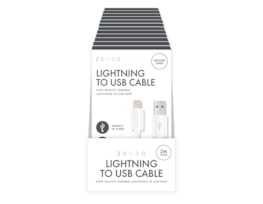 Wholesale White Lightning to USB 2M Cable CDU Wholesale White Lightning to USB 2M Cable CDU