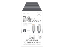 Wholesale Metal Lightning to Type-C Charge/Sync 1M Cable CDU Wholesale Metal Lightning to Type-C Charge/Sync 1M Cable CDU