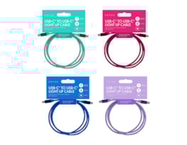 Wholesale Type-C to Type-C Light Up Charging Cable 1M Wholesale Type-C to Type-C Light Up Charging Cable 1M