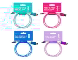 Wholesale Lightning to Type-C Light Up Charging Cable 1M