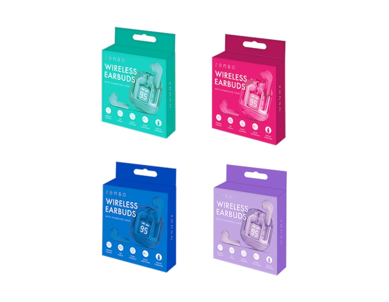 Wholesale Coloured Wireless Earbuds with Digital Screen Charging Case Wholesale Coloured Wireless Earbuds with Digital Screen Charging Case