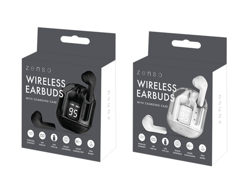 Wholesale Wireless Earbuds with Digital Screen Charging Case Wholesale Wireless Earbuds with Digital Screen Charging Case